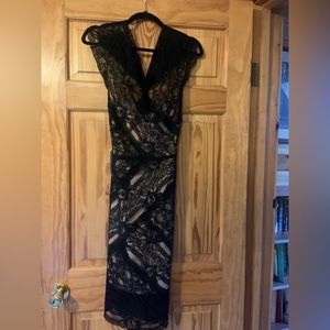 Brand new with tags Nicole Miller black lace overlay dress